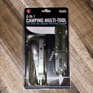 6-in-1 Camping Multi-Tool - Stainless Steel